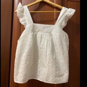NWOT Gap White Lace Blouse Top Size XSmall